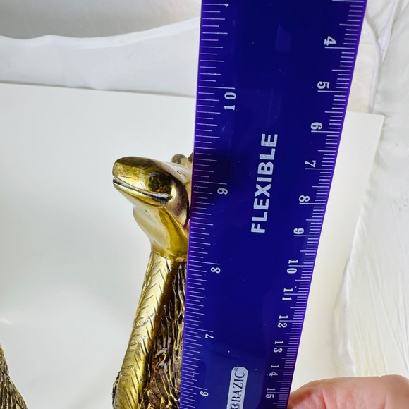 Set of Two Solid, Brass, Reindeer, Figurines, Statues Mid Century - Picture 5 of 5